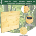 Air Fryer Accessories for Ninja Foodi DT251 DT201 SMART Countertop Convection Toaster Oven,14.7"×11.5" Bamboo Cutting Board With Heat-Resistant Non-Skid Silicone Feet,100% Organic Bamboo