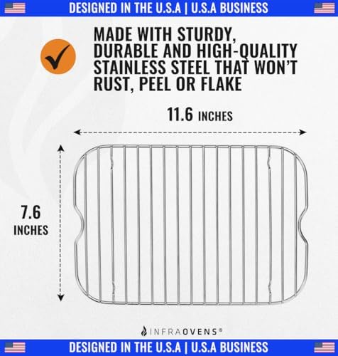 Air Fryer Rack Accessories for Ninja Foodi Smart XL 6-in-1 FG551 and Reusable Liner Accessory for Indoor Grill and Airfryer Cooking, Baking and Dehydrating, Stainless Steel, Paper Liner Replacement