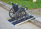 TaiH Leo 4FT Wheelchair Ramp, 48" L x 29" W Threshold Ramp, 800 LBS Capacity Wheel Chair Ramp, Portable Wheelchair Ramp Scooter Ramp, for Home, Steps, Stairs, Doorways, Curbs