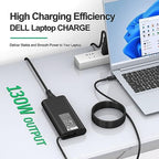 New Replacement Dell 130W Laptop Charger USB C Type C for Dell XPS 15 9575 9520 9510 9500 17 9720 9710 9700 Precision 5530 5550 5560 5570 5750 5760 3560 Latitude 5411 5421 5511 5520 5521 Power Cord