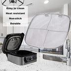2PCS Stainless Steel Splatter Shield for Ninja Foodi AG301, Replacement Splatter Screen Air Fryer Accessories for Ninja Foodi 5-in-1 Indoor Grill AG300, AG300C,AG301C, AG302, AG400