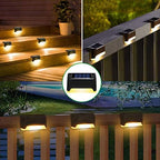 Solar Pool Side Lights Color Changing Solar Deck Lights Outdoor LED Step Light Waterproof Pool Accessories Decor for Stairs Fence Yard Driveway Pathway Yard Backyard Garden (Black-Warm white, 16)