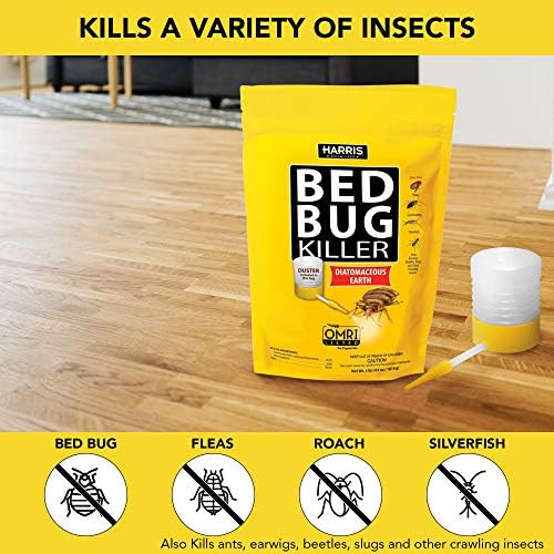 Harris Bed Bug Killer, Diatomaceous Earth (4lb with Duster Included Inside The Bag)