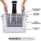 Large Sous Vide Container with Lid and Racks Kit | Sous Vide Accessories | Väeske Large Sous Vide Container with Lid and 2 Racks | Sous Vide Accessories | Compatible with Anova, Anova Nano, Joule, Instant Pot, Sous Vide Cookers (26 QT, Container/Racks)