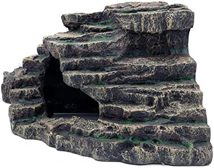 JIHAQUA Bearded Dragon Tank Accessories Extra Large Reptile Hideouts Cave Habitat Decor Bearded Dragon Clothes