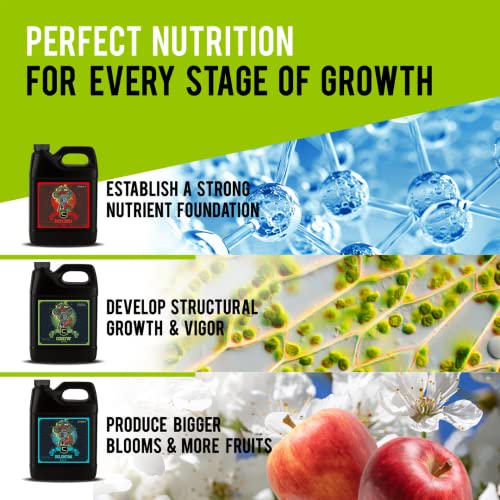 Cronk Nutrients 3-Part Kit - Complete Vegetative & Bloom Plant Food for Indoor & Outdoor Hydroponics, Soil, and Soilless Gardens - Supports Healthy Growth & Abundant Yields, 500mL