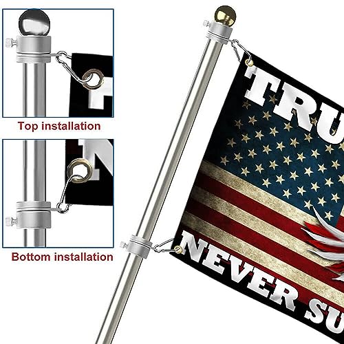 Patriogee Trump 2024 Never Surrender 3x5 Outdoor Double Sided for Flagpole, Trump US American Patriotic Flag, Trump 2024 Flag