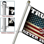 Patriogee Trump 2024 Never Surrender 3x5 Outdoor Double Sided for Flagpole, Trump US American Patriotic Flag, Trump 2024 Flag