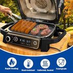 SafBbcue Grill & Griddle Plate for Ninja Woodfire Pro Connect XL Ninja OG951 OG850 OG952 Grill Accessories, XSKGRIDLXL Flat Top 2-in-1 Plate for Ninja Woodfire OG800/900 Series, Non-Stick Griddle Pan