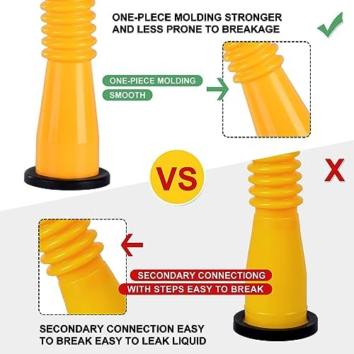 Gas Can Spout Replacement, Gas Can Nozzle Replacement, (3 Kit-Yellow) For Most 1/2/5/10 Gallon Gas Cans. Replacement gas can spout, Gas Can Replacement Spout. The tube is soft and flexible to use