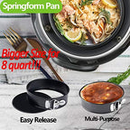 8 Quart Pressure Cooker Accessories Compatible with Instant Pot 8 Qt Only - Steamer Basket, Silicone Sealing Rings, Egg Bites Mold, Glass Lid, Springform Pan, Egg Steamer Rack and More