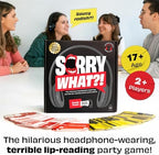 Lucky Egg Sorry What - Hilarious Lip Reading Friends Party Game Based On The Headphone Challenge TikTok Trend - 2+ Players 40,000 Funny Word Phrase Combinations Card Game for Friends (Original)