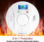 Carbon Monoxide Detector, Plug in Wall with 9-Volt Battery Backup, Digital LED Display (1 Pack)