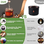 Essential Oil Volcano Diffuser, Volcano Humidifier Diffuser with 4 Essential Oils, 2 Mist Modes, Timer and Waterless Auto-Off, Aromatherapy Diffuser for Home Office, 360ml, Black