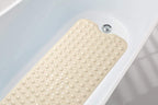 AmazerBath Bath Tub Mat, 40 x 16 Inches Non-Slip Shower Mats with Suction Cups and Drain Holes, Bathtub Mats Shower Stall Mats Machine Washable, Beige