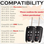 Key Fob Replacement Fits for Chevy Cruze Equinox Camaro Impala Malibu Sonic Buick Regal Verano Encore Lacrosse GMC Terrain 2010-2021 OHT01060512 Keyless Entry Remote Control 13504199