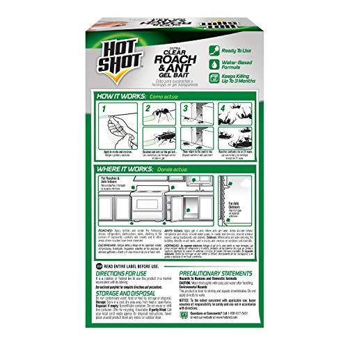Hot Shot Ultra Clear Roach & Ant Gel Bait, 1-Count, 6-Pack, Plain