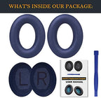 SoloWIT Replacement Ear Pads Cushions, Earpads Compatible with Bose QuietComfort 35 (Bose QC35) and Quiet Comfort 35 II (Bose QC35 II) Over-Ear Headphones (Midnight Blue)