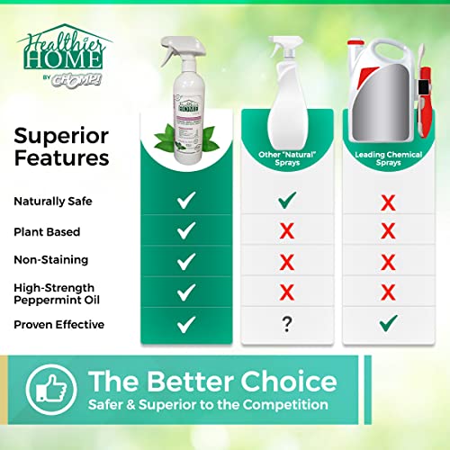 CHOMP! Bed Bug Spray, 3 Pack, Travel Size, Plant Based Bed Bug Killer, Insect & Pest Control for Home and Hotels for Ants, Bed Bugs, Spiders, Dust Mites, Flys, Peppermint Scent, 3.4 Ounce Pump Bottles