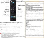 Remote Replacement Control for Fire Stick 2nd Gen, 3rd Gen, Lite, 4K,4K MAX, Fire Cube 1st Gen, 2nd Gen, 3nd Gen, Fire 3rd Gen PendantDesign Voice Replacement Control 3.16.2025