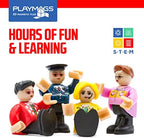 Playmags Magnetic Figures Community Set of 15 Pieces - Play People Perfect for Magnetic Tiles Building Blocks - STEM Learning Toys Children – Magnet Tiles Expansion Accessories Pack (Styles May Vary)