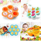 2 Pack Silicone Egg Bites Mold Accessories-Fits Instant Pot 5,6,8 qt Pressure Cooker Baby Food Freezer Tray with Lid, Pink/blue