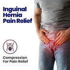 Hernia Belt for Men Inguinal Hernia Support | Groin or Lower Abdominal Hernia Truss Hernia Belts for Women or Mens Inguinal Hernias Support Belt | With Pressure Pad Fits Left or Right Groins (LARGE)