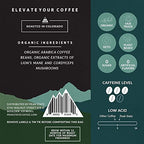 Peak State Coffee with Benefits - Organic Decaf Coffee Beans - CALM DESCENT Swiss Water Process Decaf with Lion's Mane & Cordyceps - Mushroom Coffee Decaf - Organic- Mold Free, Pesticide Free, Non-GMO, Low Acid (12 oz, Whole Bean - $1.13/cup)