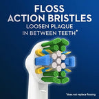 Oral-B Floss Action Replacement Brush Heads for an Oral-B Electric Toothbrush, Pack of 4