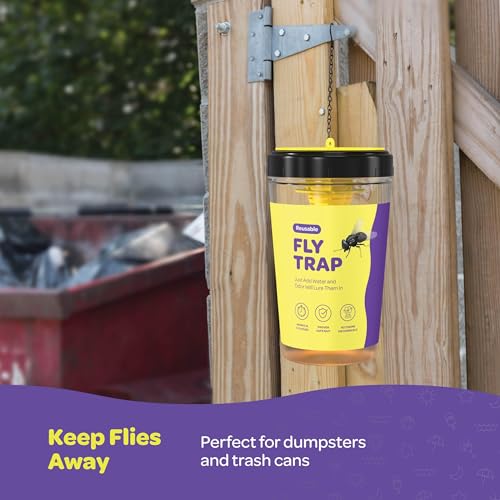 Outdoor Fly Trap Refills [Set of 4] Dissolvable Non-Toxic Bait - Fly Repellent for Outdoor Use Only - Controls Flies for Patios, Barns, Ranches Etc.