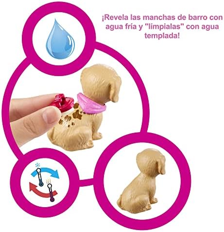 Barbie Doll & Playset, Pet Boutique with 4 Pets, Color-Change Grooming Feature & 20+ Themed Accessories