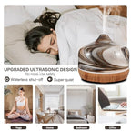 Porseme 500ml Glass Essential Oil Diffuser Aromatherapy Ultrasonic Cool Mist Humidifier 15-21 Running Hours Waterless Auto-Off Air Diffusers for Sleeping,Yoga,Office Working,Spa and Rest (Deep Desert)