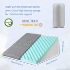 Bespilow Triangle Wedge Pillow for Sleeping Bed Wedge Pillow for After Surgery Elevated Pillow Wedge for Acid Reflux Gerd Snoring Back Pain, 2 Exclusive Pockets | Cooling Gel Memory Foam Top