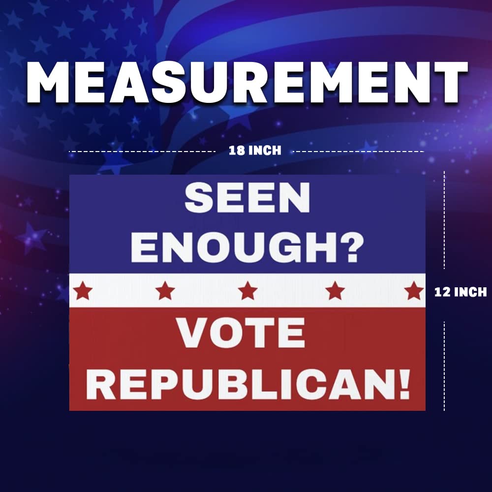Vote Republican 2024 Yard Sign | Anti-Democrat Trump MAGA Republican Double Sided Election Garden Sign for Americans | Made in USA 12 X 18" Lawn Decoration