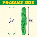 JOYIN 120 PCS St Patrick Green Bead Necklaces, Mardi Gras Beads Necklace, Lucky Green Beaded Necklaces Bulk for Saint Patrick's Day Accessories, St. Patrick's Day Party Favor Supplies