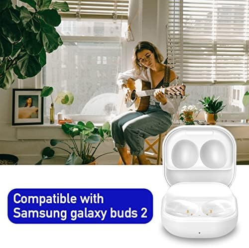 Wired Charging Case Compatible with Samsung Galaxy Buds 2(SM-R177), Replacement Charger Case Dock Station for Galaxy Buds 2 Bluetooth Earbuds (White)
