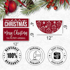 Christmas Stencils for Painting on Wood 12” Large Christmas Stencil Reusable Half Round Holiday Drawing Templates for Painting on Wood DIY Crafts Doormat Canvas Window Decor
