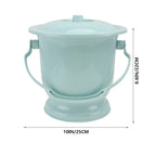DOITOOL Chamber Pot with Lid Handle Urine Pots Urine Bucket Potty Urinal Bottle for Home Blue