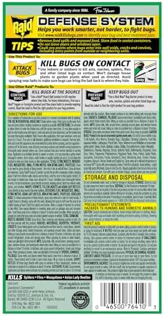Raid House & Garden I, Kills Insects without Harming Plants, 11 oz