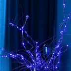 Fairy Lights 66 ft 200 LED USB Twinkle String Lights Plug in Silver Wire Lights with Remote and Timer 8 Modes Outdoor Waterproof Starry Lights DIY Party Wedding Christmas Decoration（Blue）