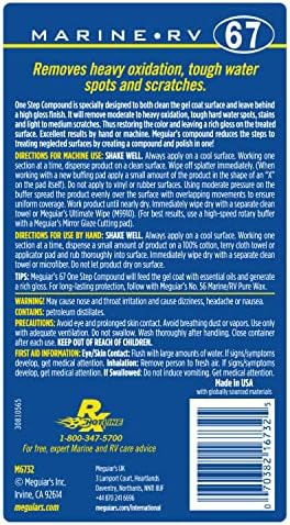 Meguiar's Marine/RV One Step Compound - Marine and RV Restorer That Removes Heavy Oxidation and Scratches While Restoring Gloss - 32 Oz (Packaging May Vary)