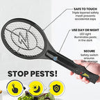 ZAP IT! Bug Zapper Rechargeable Bug Zapper Racket, 4,000 Volt, USB Charging Cable, 2 Pack