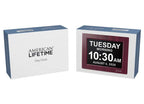 American Lifetime 【New 2024 Dementia Clock Large Digital Clock for Seniors, Digital Clock Large Display, Custom Alarms, Clock with Day & Date for Elderly, Large Number Digital Clock Mahogany, 15 Inch