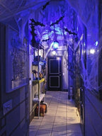 Morsatie 【Upgraded Flame】 LED Flame Light Bulbs, 4 Modes Flickering Light Bulbs with Upside Down Effect, E26 Fire Light Bulb for Halloween Christmas Party Porch Patio Indoor Outdoor Decoration, Blue