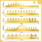 Paper Princess Prince Crowns for Kids Birthday Party Hats Gold for Boys Girls DIY Crown Supplies (Classic Style,34 Pieces)