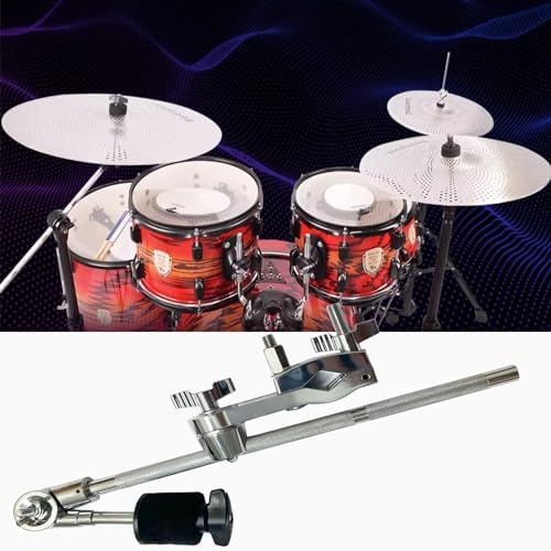 Cymbal Stand Holder Clamp, Drum Cymbal Arm Cymbal Stand Extension Arm, 33cm Mount Cymbal Clip Drum Stand Clamp Cymbal Boom Arm with Clamp Holder Bracket, Percussion Instrument Accessories