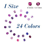 PH PandaHall 720pcs 8mm Purple Glass Beads 24 Color Round Bracelet Beads Loose Crystal Beads Craft Beads Bulk for Friendship Bracelet Earring Necklace Jewelry Making Halloween Christmas Tree Ornament