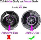 [New Model] Replacement 7 Fins Male Blade&24oz Blender Cup Compatible For Nutri Ninja Blender [4 Inch Male 7 Fins Blade]