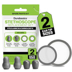 Durabasics Classic 3, Cardiology 3 & Cardiology 4 Accessories Kit for Littman Stethoscope Replacement Parts & Littmann Stethoscope Parts - Fits Classic III, Cardiology III & IV - Grey