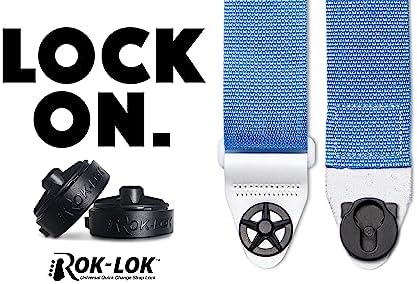 Rok Lok Universal Quick Change Guitar Strap Lock Multi-Set Bundle - 2 Complete Strap Lock Sets - Protect Your Instrument with no modifications or hardware replacement
